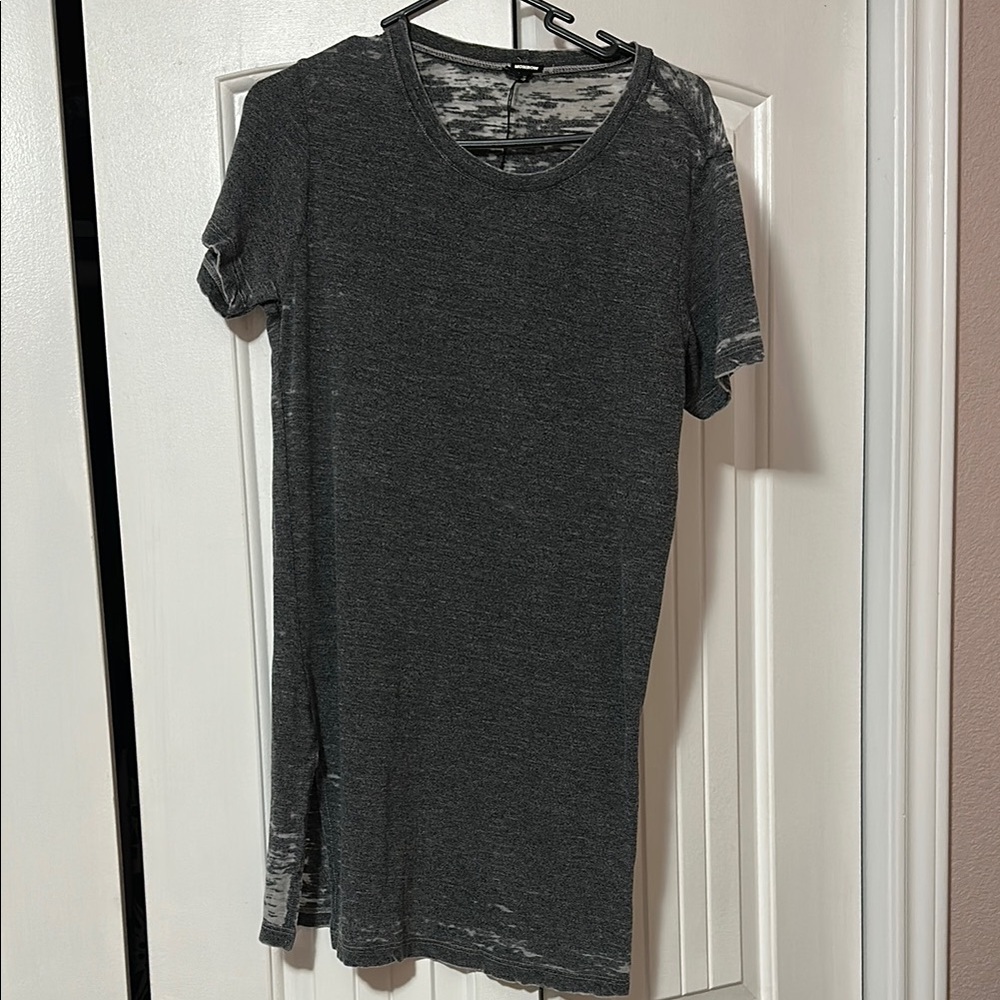 Charcoal Gray Women's, Monrow , T shirt distressed, dress. NWT!!!!!